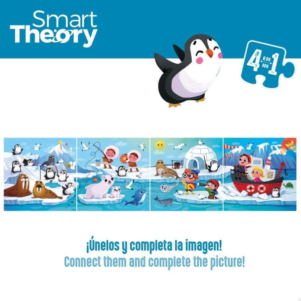 Børne Puslespil Colorbaby Artic 4-i-1 174 Dele 136 x 34 cm (6 enheder)