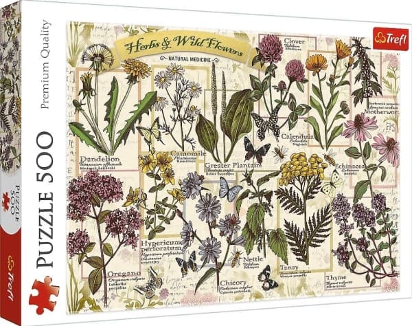 Trefl Pussel 500el Herbarium: Medicinalväxter 37478 Trefl