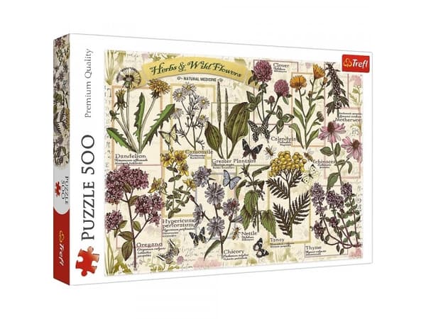 Trefl Pussel 500el Herbarium: Medicinalväxter 37478 Trefl