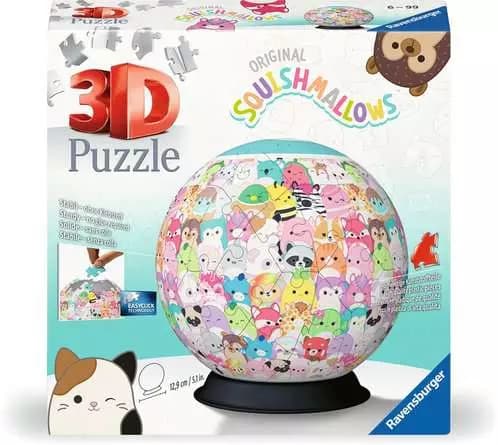 Ravensburger 3D Puzzle Ball Puzzle-Ball Squishmallows, 72 stykker, Leke, 6 år