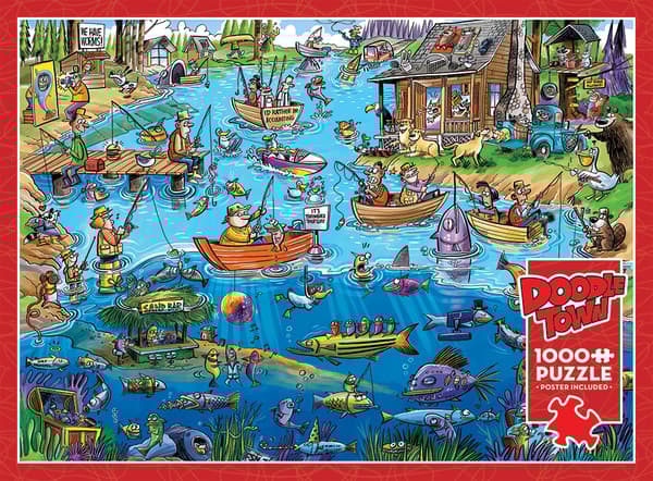 Pussel DoodleTown: Gone Fishing 1000 bitar, Cobble Hill