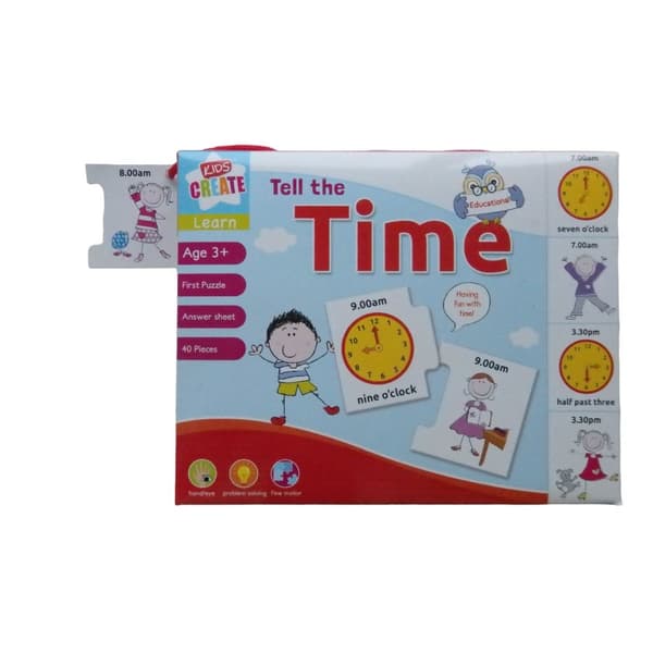 Kids Create Tell The Time Jigsaw Puzzle Multicoloured One Size