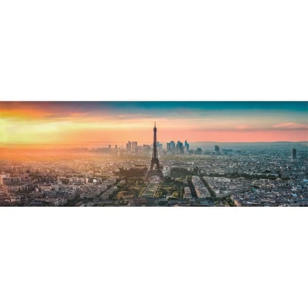 Clementoni - 1000p Panorama Paris - 98 x 33 cm - Med affisch