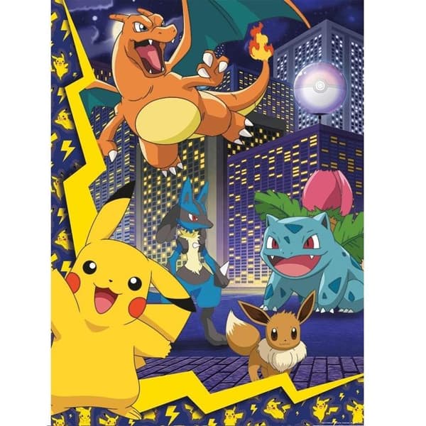 Nathan-POKEMON-150 bitars pussel - Pokémon Town-4005556861897-Åldrarna 7 och uppåt