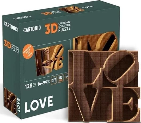 3D-pussel av kartong - Kärlek