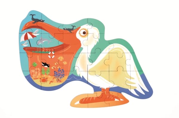 24 ääriviivapalapeli Pelican