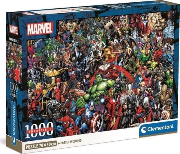 Clementoni Marvel, 1000 kpl, Kartat, 10 vuosi/vuosia