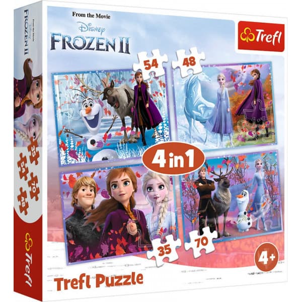 TREFL Frost 2, 4 i 1 puslespil, 35+48+54+70 brikker