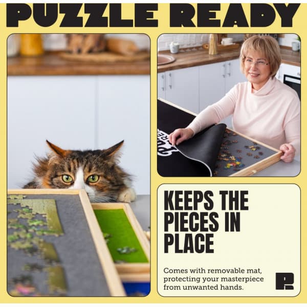 Puzzle Ready - Træ puslebræt, 1000 brikker