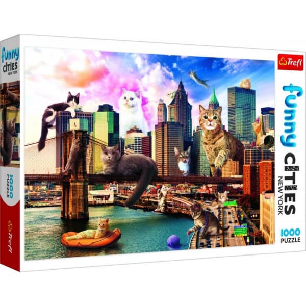 TREFL Kissat New Yorkissa -palapeli, 1000 palaa