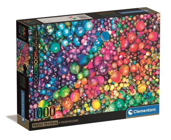 Puslespill CB High Quality Collection Colorboom Marbles 1000 brikker, Clementoni