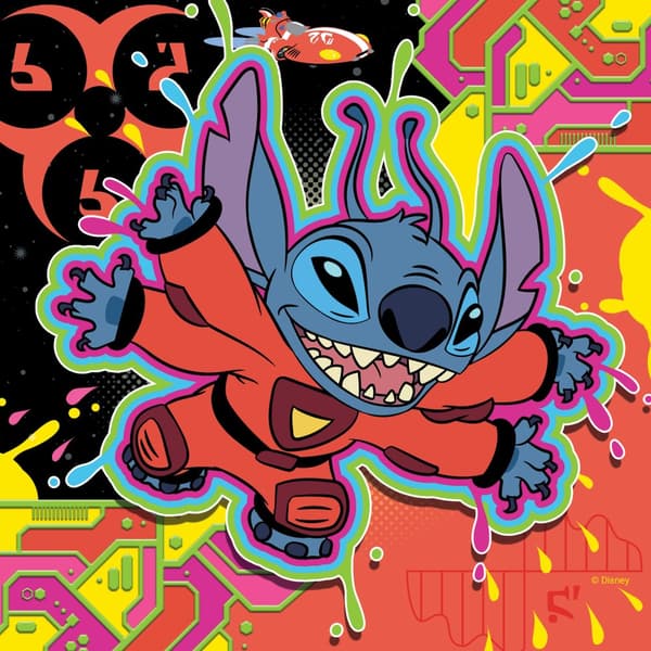 Pussel Disney Stitch 3x49 bitar, Ravensburger