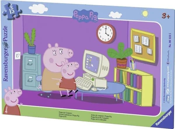 Ravensburger Peppa In Front Of The Computer - 15 brikker