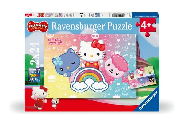 Puslespill Hello Kitty Super Style 2x24 brikker, Ravensburger