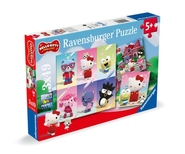 Pussel Hello Kitty Super Style 3x49 bitar, Ravensburger