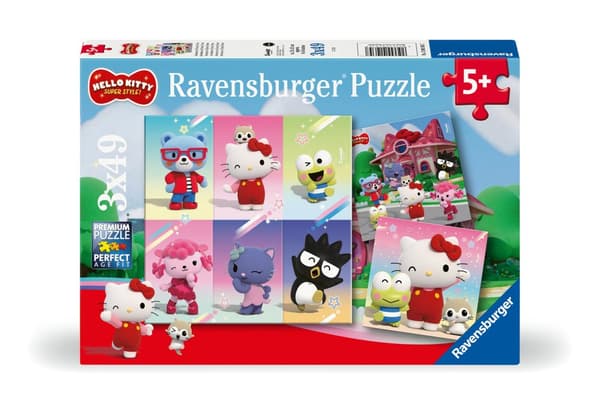 Pussel Hello Kitty Super Style 3x49 bitar, Ravensburger