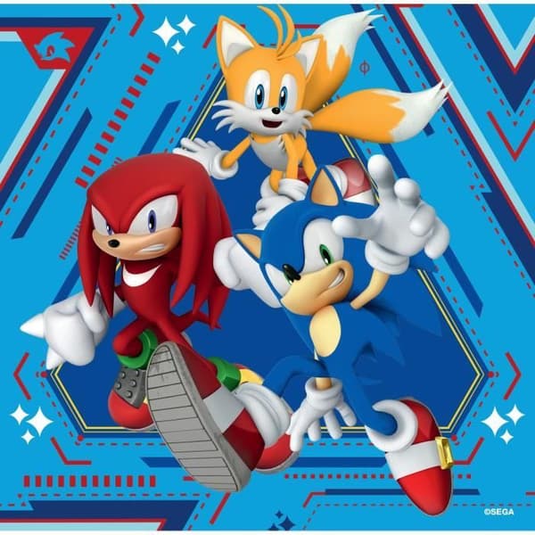 Ravensburger-pussel 3x49 bitar - The Adventures of Sonic-4005555011330-Ages 5 and up