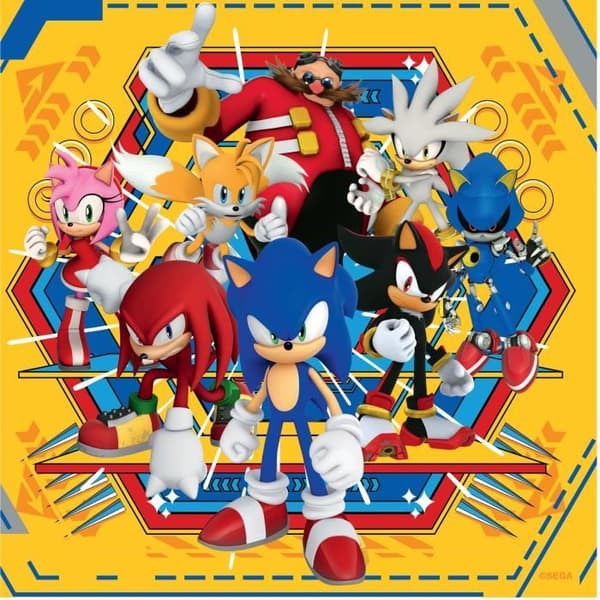 Ravensburger-pussel 3x49 bitar - The Adventures of Sonic-4005555011330-Ages 5 and up