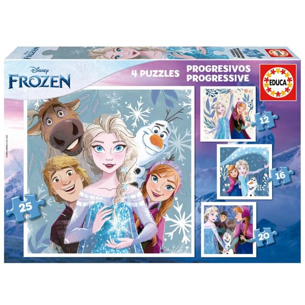 Educa Frozen 4-pack Pussel 12-16-20-25 bitar