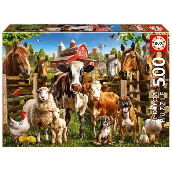 Educa Farmyard Buddies Puslespil 500 brikker