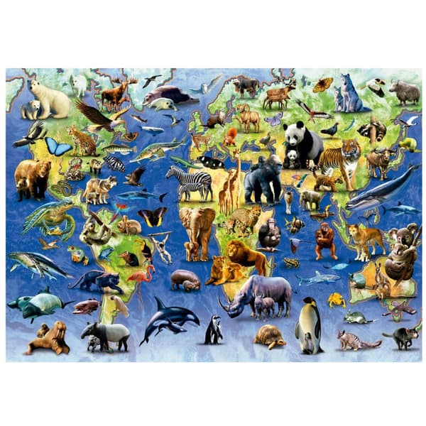 Educa One Hundred Endangered Species Puslespil 500 brikker