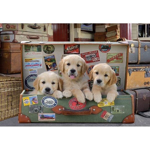 Puppies in the Luggage puzzle 500pzs