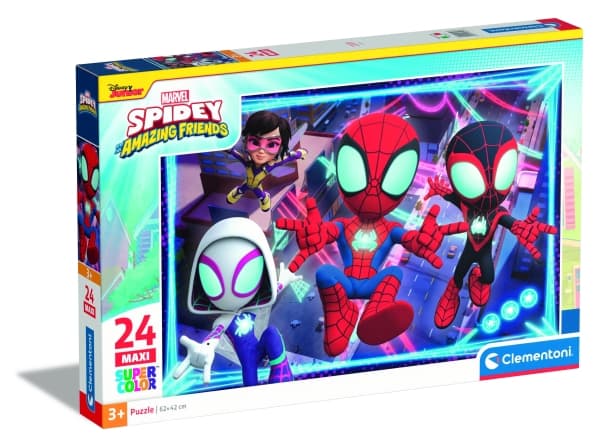 Clementoni Pussel 24 bitar Maxi Super Colour Spidey och Super Buddies