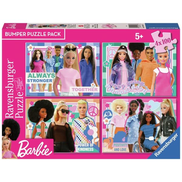 Ravensburger Puzzle: Barbie Bumper Puzzle Pack (4x100pcs) (12001077)