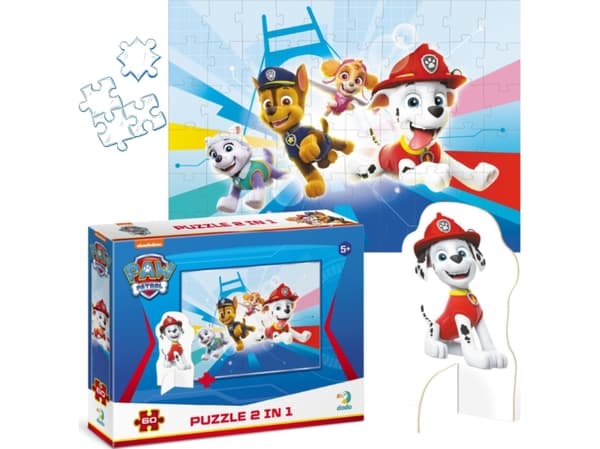 Puzzle 60el Paw Patrol z figurk.DOB5574 05574 05574
