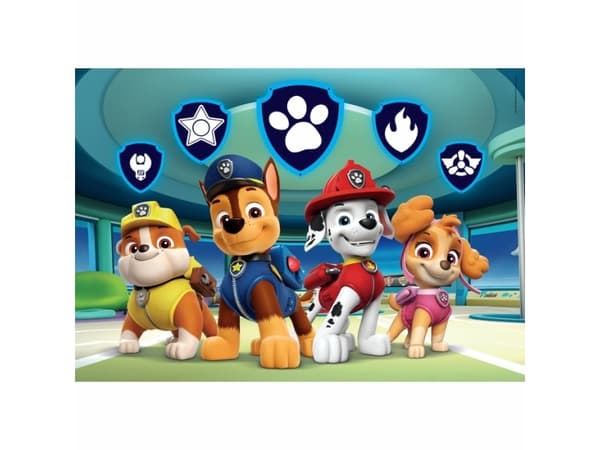 Clementoni Supercolor Glowing Lights - Paw Patrol, 104 stykker, Tegneserier, 6 år