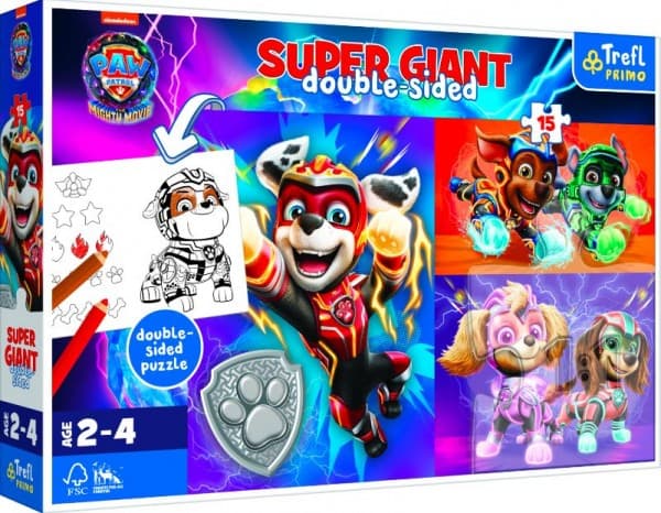 Puzzle Super Giant 15el Suuri joukkue Psi Patrol 42009 Trefl