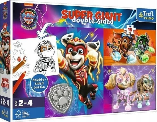 Puzzle Super Giant 15el Suuri joukkue Psi Patrol 42009 Trefl