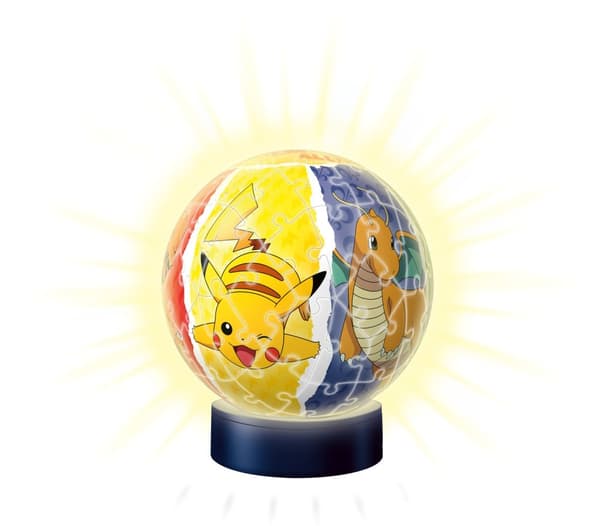 Pokemon Night Light 3D puslespil bold 72 brikker