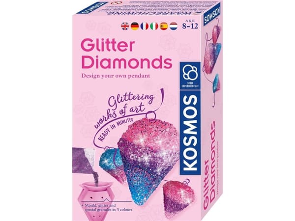 Kosmos Glitter Diamonds, Experimentsats, Kemi, 8 År, Multifärg