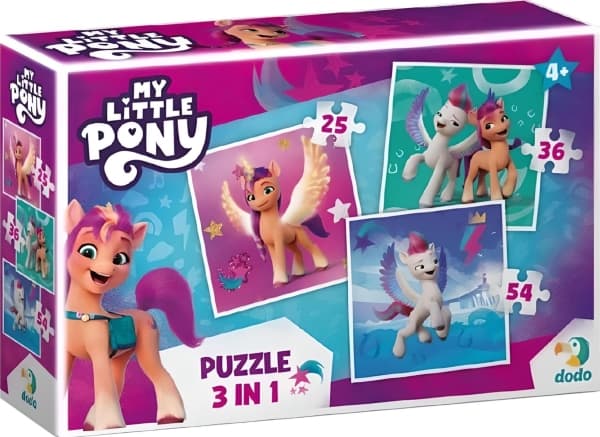 Dodo 3-in-1 palapelit "MY LITTLE PONY" 3 IN ONE COLOUR palapelit