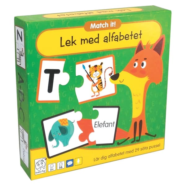Pussel - Lek med Alfabetet 29 x 2 Bitar