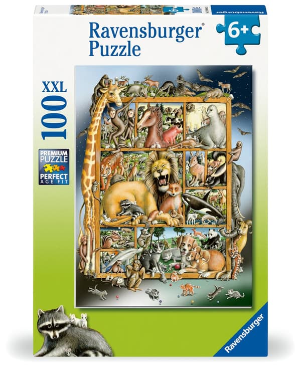 Pussel Animals On The Shelf 100 bitar, Ravensburger