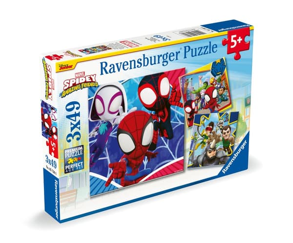 Pussel Spidey's Adventures 3x49 bitar, Ravensburger
