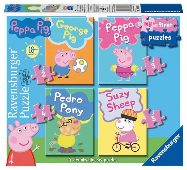 Pussel Peppa Pig My First Puzzle 2/3/4/5 bitar, Ravensburger