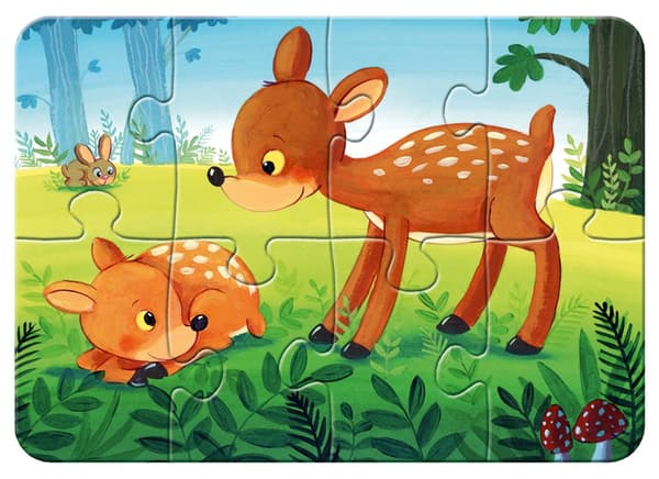 Pussel Forest Animal Fun 2/4/6/8 bitar, Ravensburger