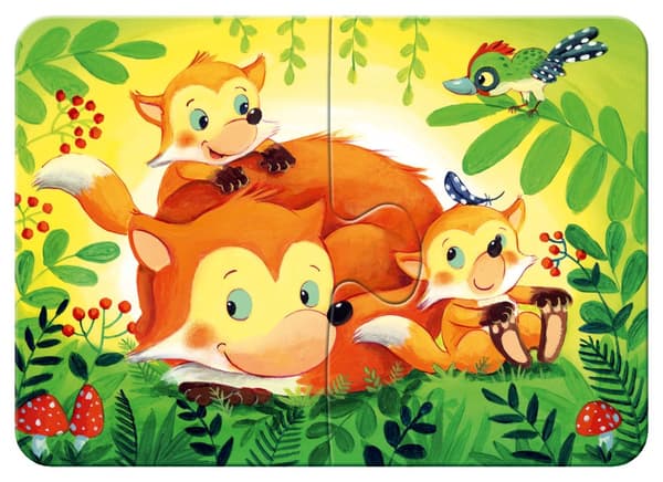 Pussel Forest Animal Fun 2/4/6/8 bitar, Ravensburger