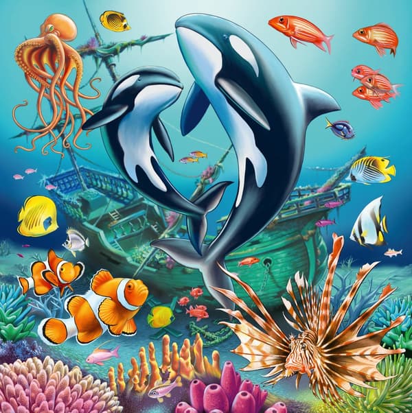 Pussel Under Water 3x49 bitar, Ravensburger