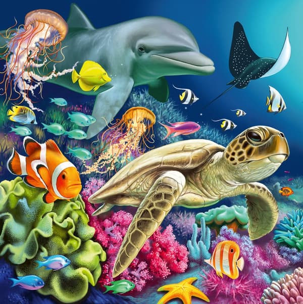 Pussel Under Water 3x49 bitar, Ravensburger