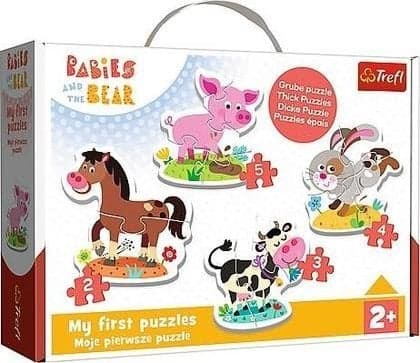 Baby My First Puzzles Bobcats and Teddy Bear on the Farm 36127 Trefl