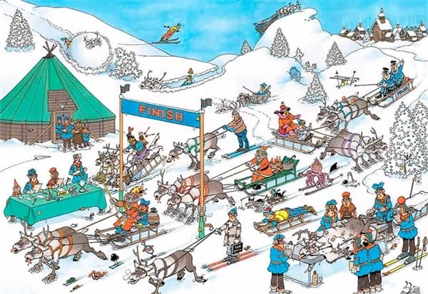 Jan Van Haasteren Reindeer Races Pussel 500 bitar