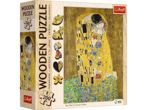 Trefl puinen palapeli 200 elementtiä Kiss by Gustav Klimt, Gustav Klimt