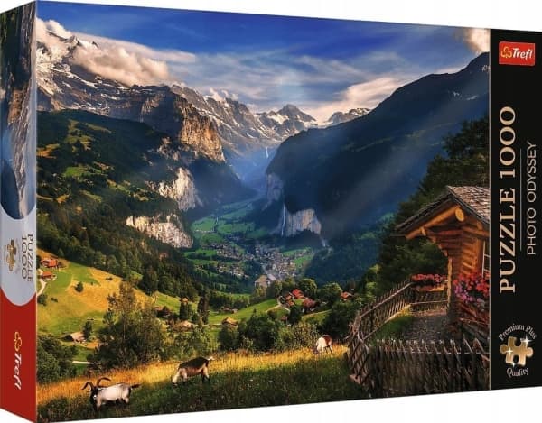 Trefl Puzzle 1000 palaa Premium Plus Lauterbrunnen Valley Sveitsi