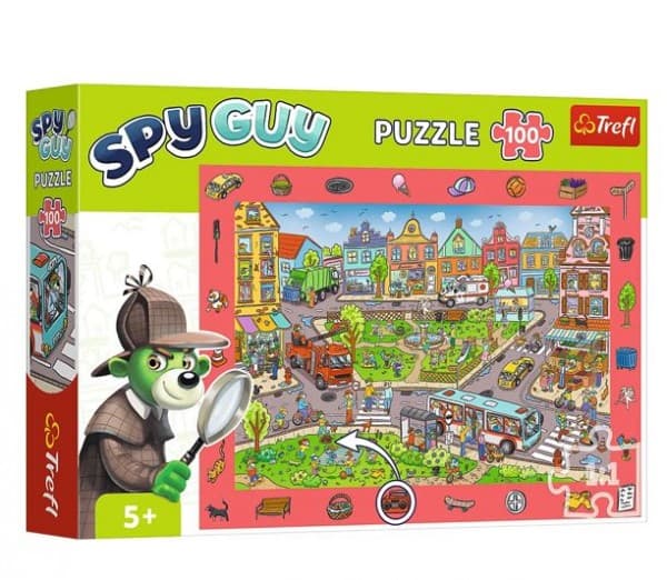 Trefl Puslespill 100 brikker Observational Spy Guy City