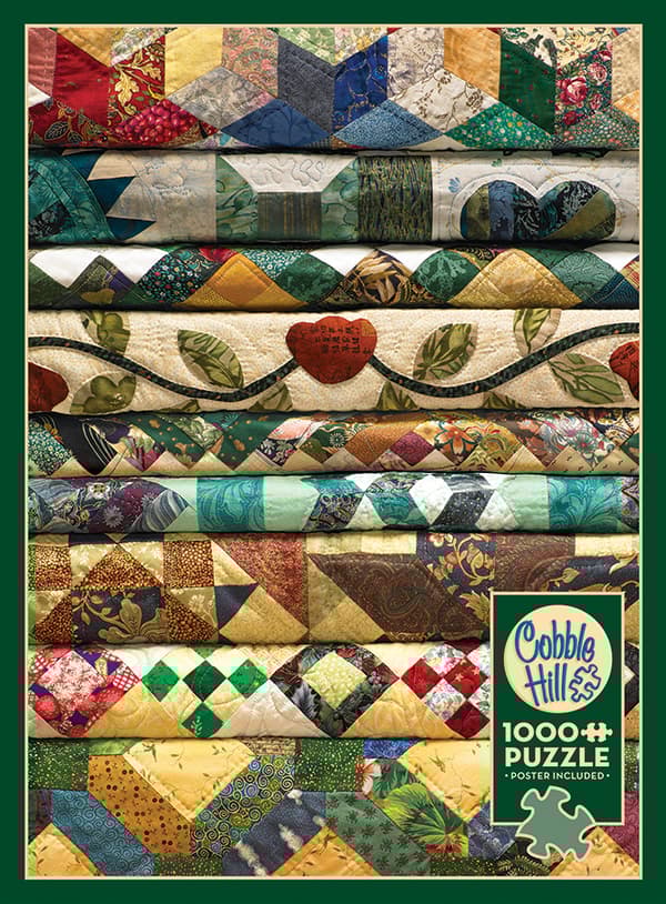 Pussel Grandma's Quilts Random Cut - 1000 bitar, Cobble Hill