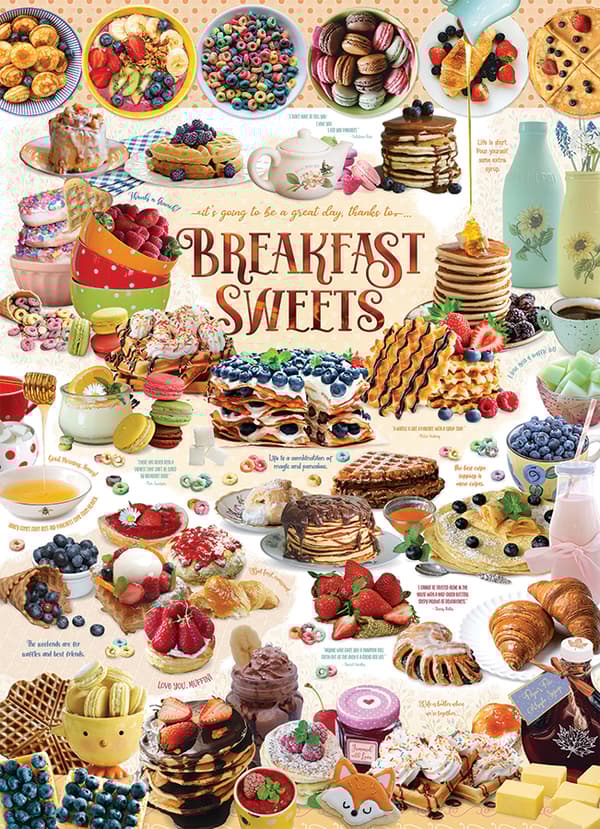 Pussel Breakfast Sweets 1000 bitar, Cobble Hill